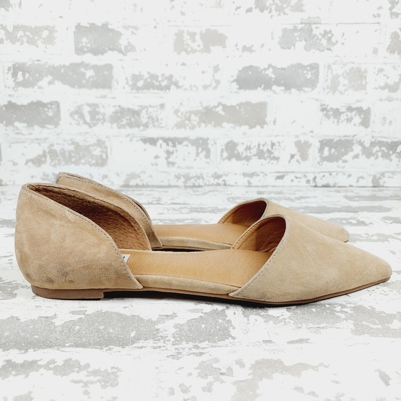 Steve Madden Khai Tan Pointy Toe Casual Comfy D'Orsay Summer Flats O117 - Picture 5 of 13